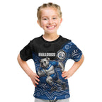 Custom Bulldogs Kid T Shirt Dog Mascot With Aboriginal Indigenous