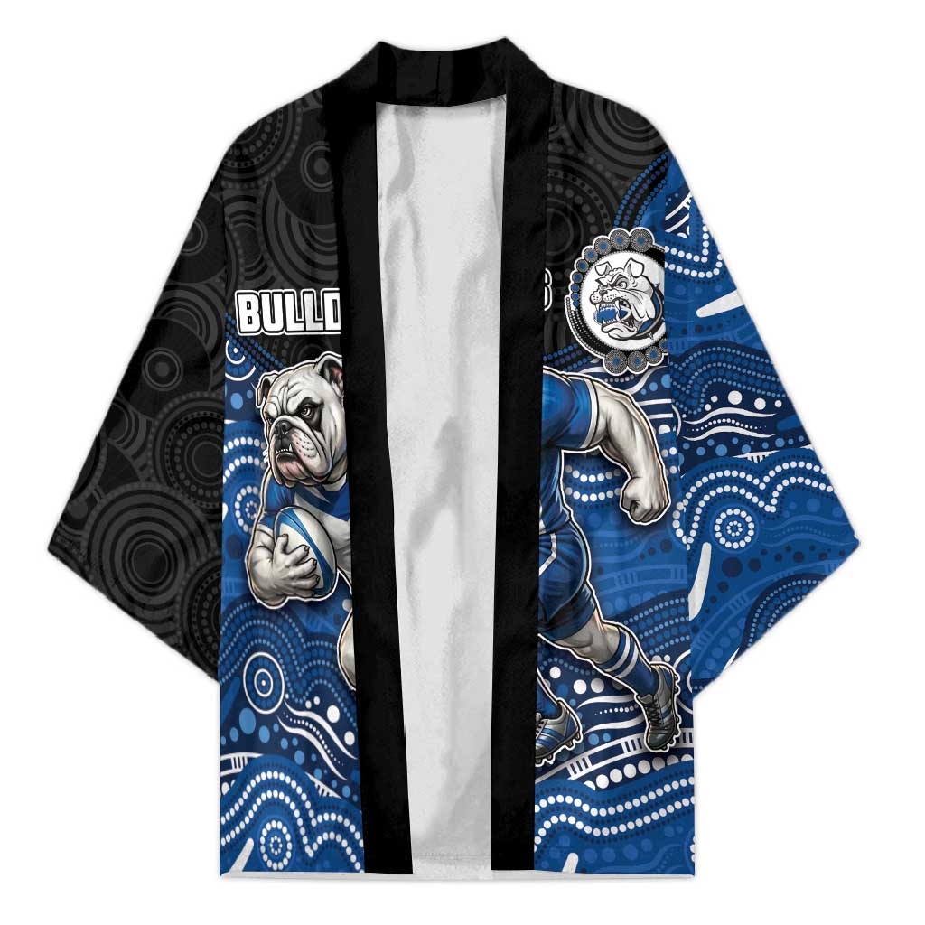 Custom Bulldogs Kimono Dog Mascot With Aboriginal Indigenous