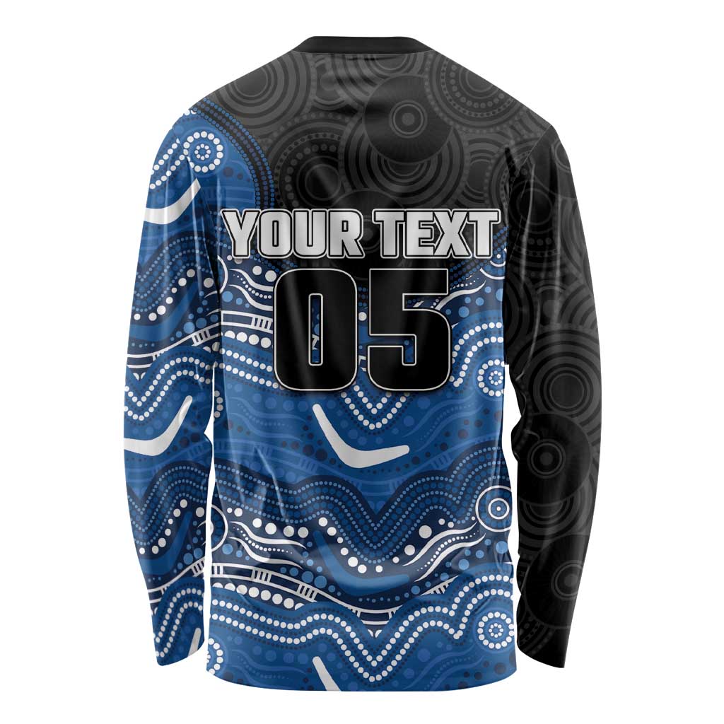 Custom Bulldogs Long Sleeve Shirt Dog Mascot With Aboriginal Indigenous