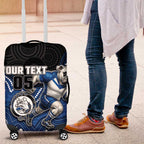 Custom Bulldogs Luggage Cover Dog Mascot With Aboriginal Indigenous