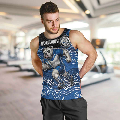 Custom Bulldogs Men Tank Top Dog Mascot With Aboriginal Indigenous