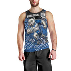 Custom Bulldogs Men Tank Top Dog Mascot With Aboriginal Indigenous