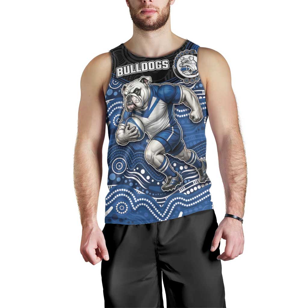Custom Bulldogs Men Tank Top Dog Mascot With Aboriginal Indigenous