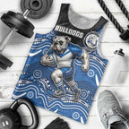 Custom Bulldogs Men Tank Top Dog Mascot With Aboriginal Indigenous