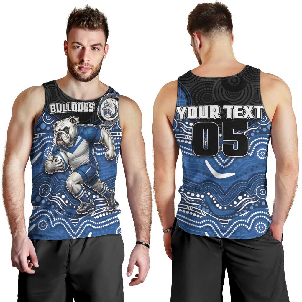 Custom Bulldogs Men Tank Top Dog Mascot With Aboriginal Indigenous