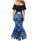 Custom Bulldogs Mermaid Dress Dog Mascot With Aboriginal Indigenous