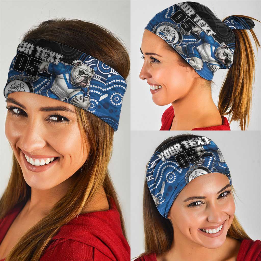 Custom Bulldogs Neck Gaiter Dog Mascot With Aboriginal Indigenous