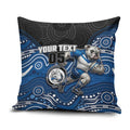 Custom Bulldogs Pillow Cover Dog Mascot With Aboriginal Indigenous