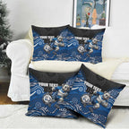 Custom Bulldogs Pillow Cover Dog Mascot With Aboriginal Indigenous