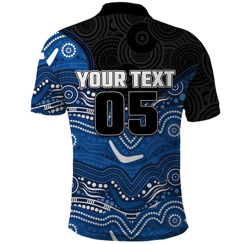Custom Bulldogs Polo Shirt Dog Mascot With Aboriginal Indigenous