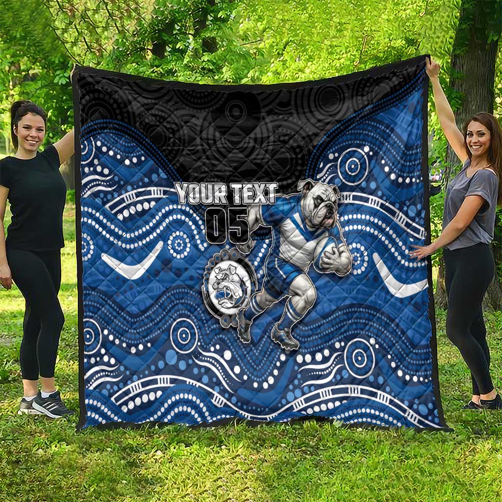 Custom Bulldogs Quilt Dog Mascot With Aboriginal Indigenous