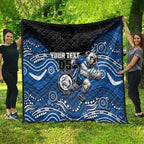 Custom Bulldogs Quilt Dog Mascot With Aboriginal Indigenous