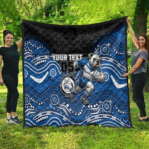 Custom Bulldogs Quilt Dog Mascot With Aboriginal Indigenous