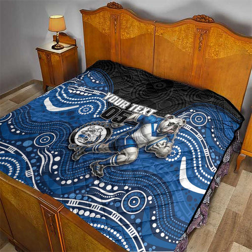 Custom Bulldogs Quilt Dog Mascot With Aboriginal Indigenous