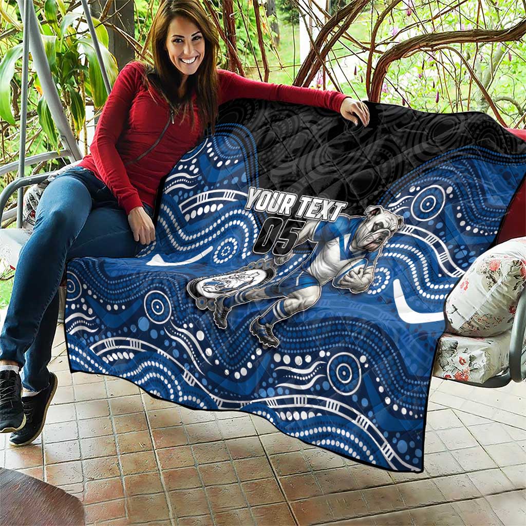 Custom Bulldogs Quilt Dog Mascot With Aboriginal Indigenous