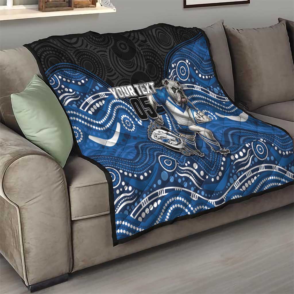 Custom Bulldogs Quilt Dog Mascot With Aboriginal Indigenous