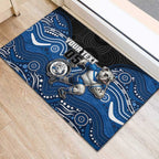 Custom Bulldogs Rubber Doormat Dog Mascot With Aboriginal Indigenous