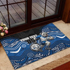 Custom Bulldogs Rubber Doormat Dog Mascot With Aboriginal Indigenous