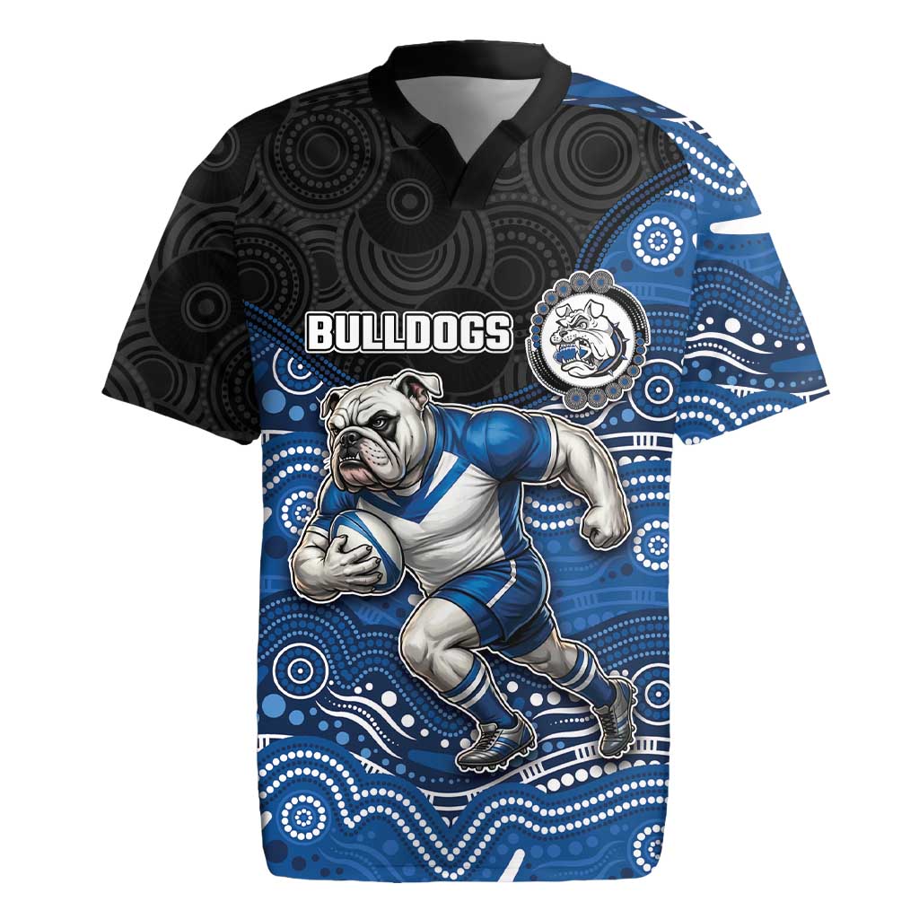 Custom Bulldogs Rugby Jersey Dog Mascot With Aboriginal Indigenous