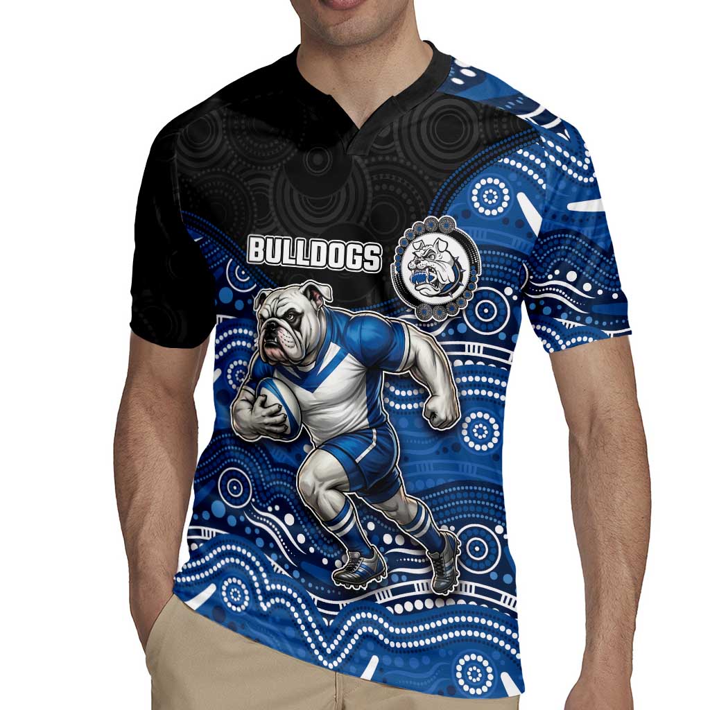 Custom Bulldogs Rugby Jersey Dog Mascot With Aboriginal Indigenous