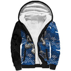 Custom Bulldogs Sherpa Hoodie Dog Mascot With Aboriginal Indigenous
