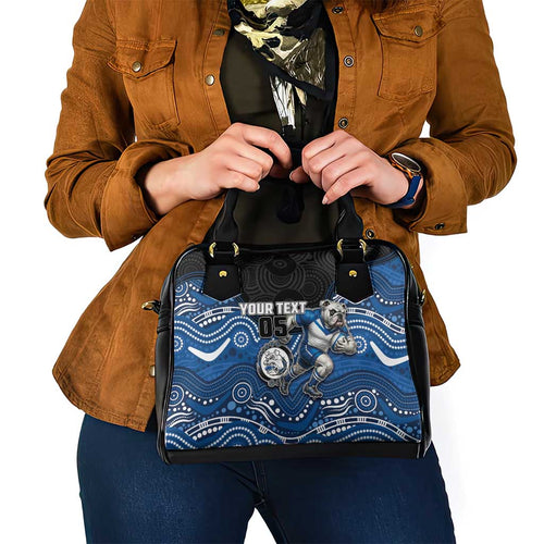 Custom Bulldogs Shoulder Handbag Dog Mascot With Aboriginal Indigenous