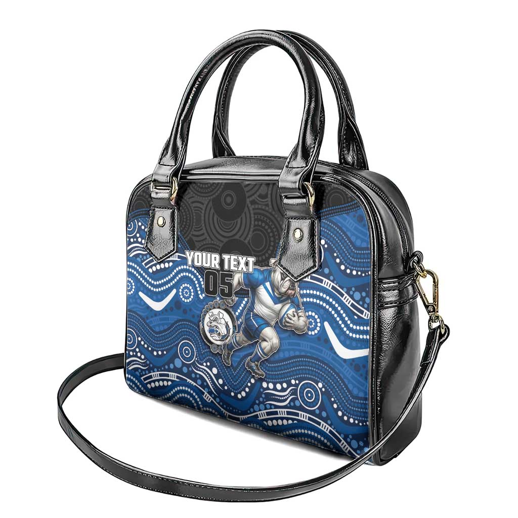 Custom Bulldogs Shoulder Handbag Dog Mascot With Aboriginal Indigenous