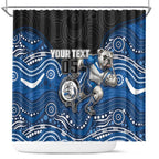 Custom Bulldogs Shower Curtain Dog Mascot With Aboriginal Indigenous