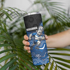 Custom Bulldogs Skinny Tumbler Dog Mascot With Aboriginal Indigenous