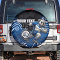 Custom Bulldogs Spare Tire Cover Dog Mascot With Aboriginal Indigenous