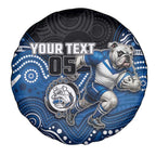 Custom Bulldogs Spare Tire Cover Dog Mascot With Aboriginal Indigenous