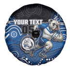 Custom Bulldogs Spare Tire Cover Dog Mascot With Aboriginal Indigenous