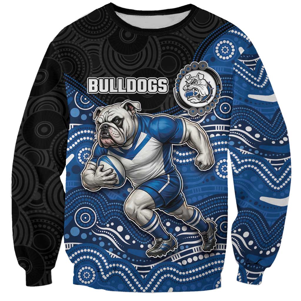Custom Bulldogs Sweatshirt Dog Mascot With Aboriginal Indigenous