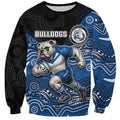 Custom Bulldogs Sweatshirt Dog Mascot With Aboriginal Indigenous