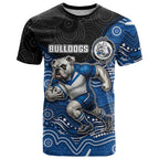 Custom Bulldogs T Shirt Dog Mascot With Aboriginal Indigenous