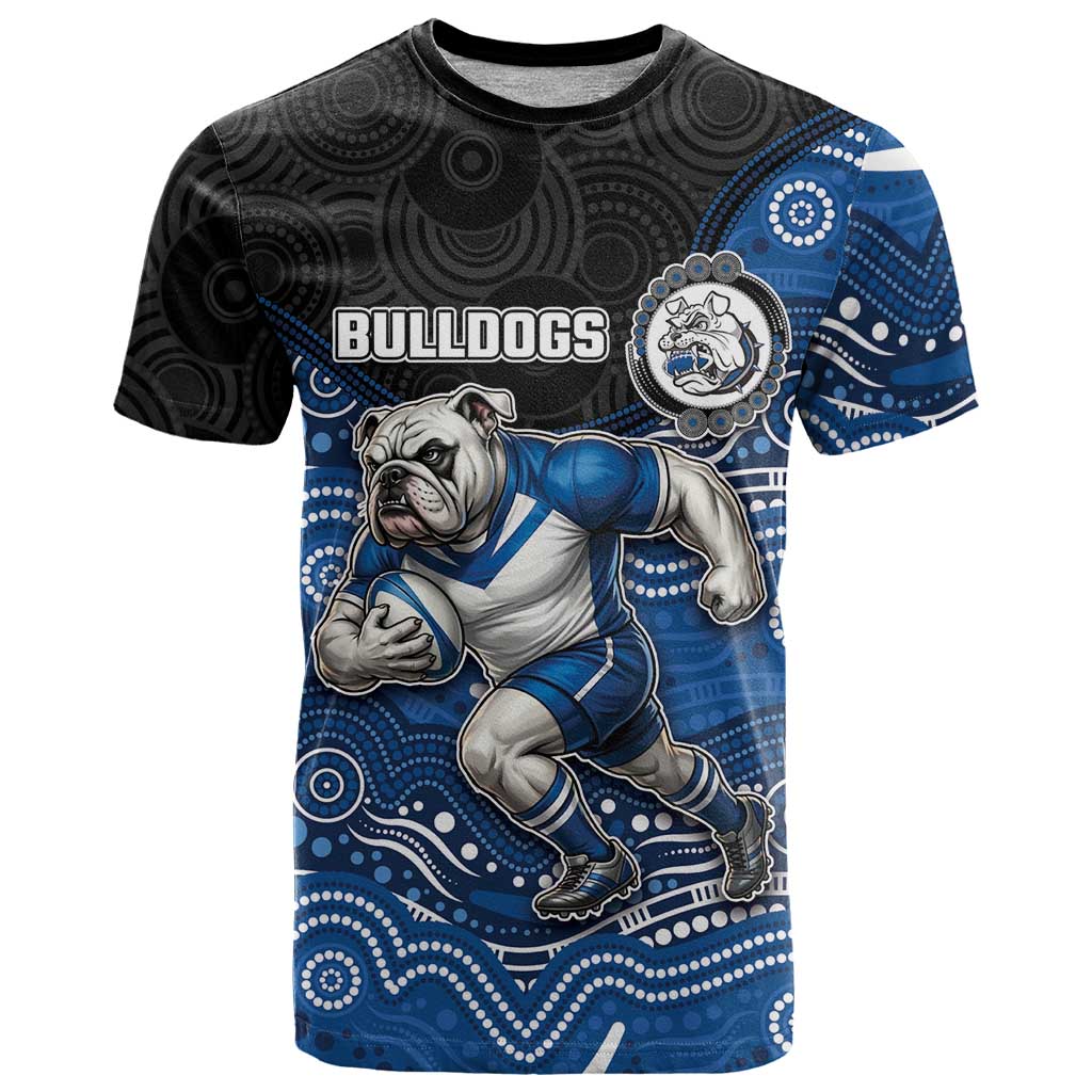 Custom Bulldogs T Shirt Dog Mascot With Aboriginal Indigenous