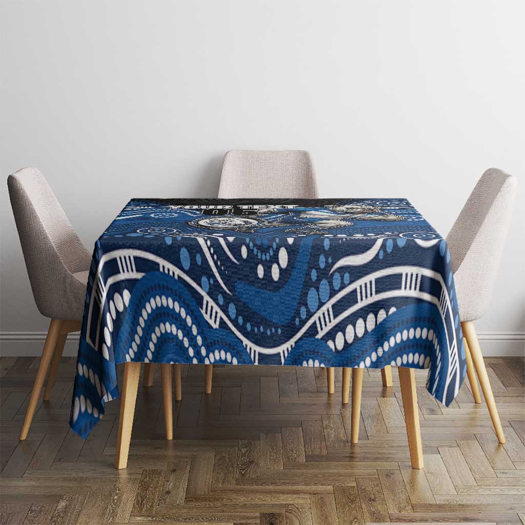 Custom Bulldogs Tablecloth Dog Mascot With Aboriginal Indigenous