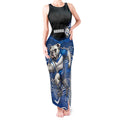 Custom Bulldogs Tank Maxi Dress Dog Mascot With Aboriginal Indigenous