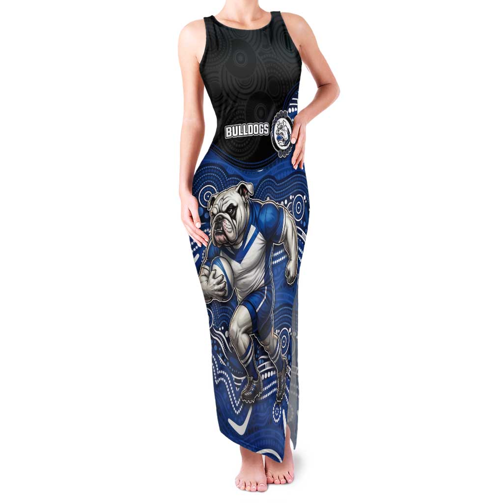 Custom Bulldogs Tank Maxi Dress Dog Mascot With Aboriginal Indigenous