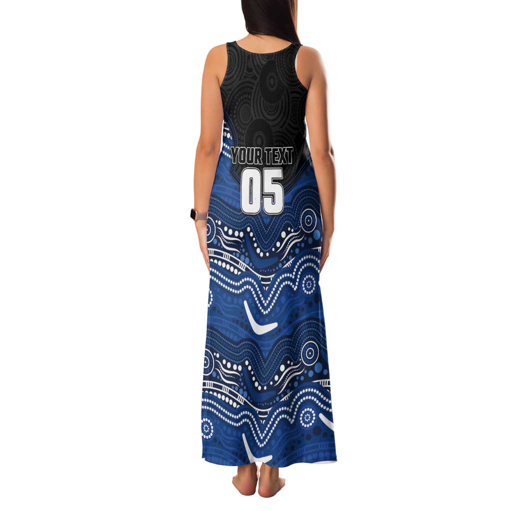 Custom Bulldogs Tank Maxi Dress Dog Mascot With Aboriginal Indigenous