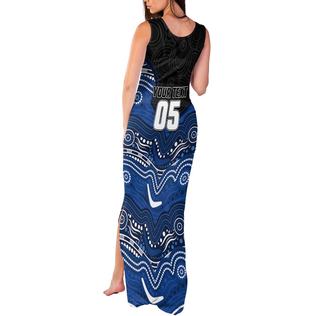 Custom Bulldogs Tank Maxi Dress Dog Mascot With Aboriginal Indigenous