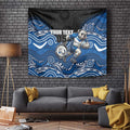 Custom Bulldogs Tapestry Dog Mascot With Aboriginal Indigenous