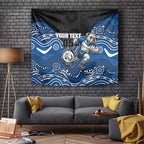 Custom Bulldogs Tapestry Dog Mascot With Aboriginal Indigenous