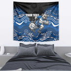 Custom Bulldogs Tapestry Dog Mascot With Aboriginal Indigenous