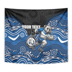 Custom Bulldogs Tapestry Dog Mascot With Aboriginal Indigenous