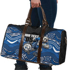 Custom Bulldogs Travel Bag Dog Mascot With Aboriginal Indigenous