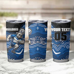 Custom Bulldogs Tumbler Cup Dog Mascot With Aboriginal Indigenous