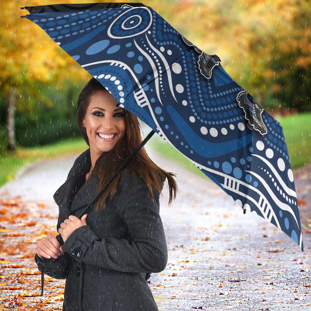 Custom Bulldogs Umbrella Dog Mascot With Aboriginal Indigenous