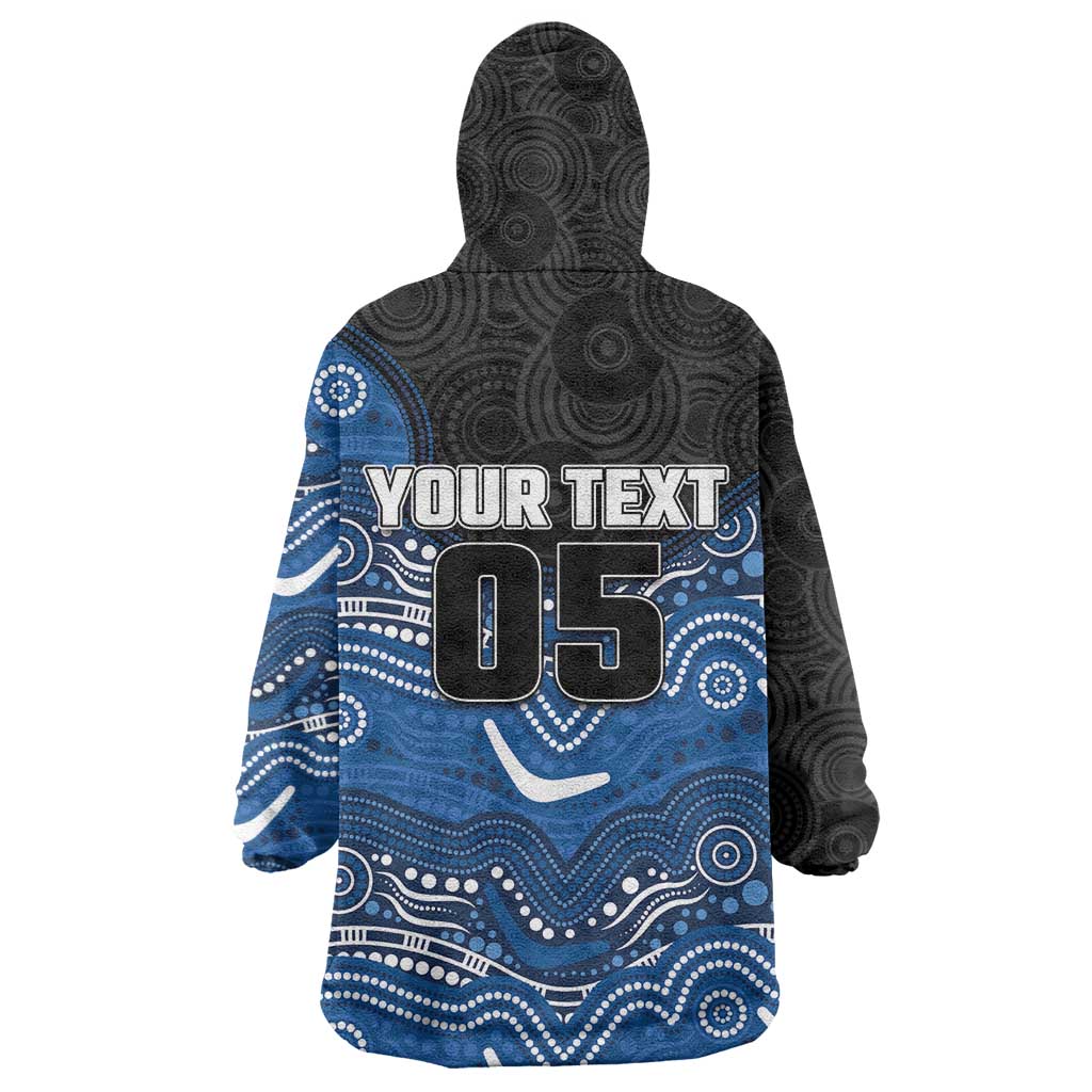 Custom Bulldogs Wearable Blanket Hoodie Dog Mascot With Aboriginal Indigenous
