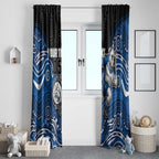 Custom Bulldogs Window Curtain Dog Mascot With Aboriginal Indigenous